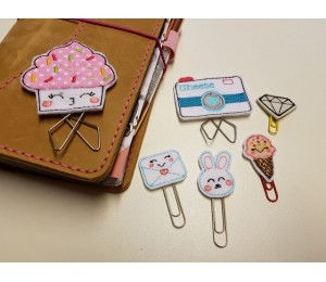 ITH - Felties Mix1  für Haarspangen, Broschen, Lesezeichen, Planer Clips, Glasmarkierer, Stifteaufsätze u.v.m.